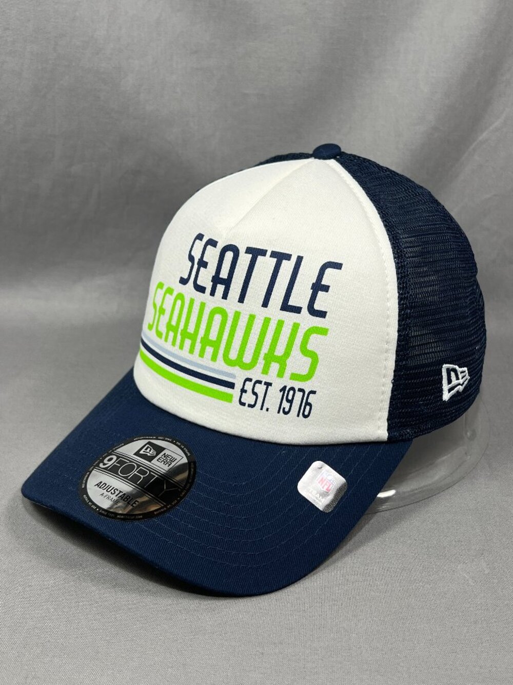 Seattle Seahawks New Era 940 NFL Snapback Hat Navy Trucker Adjustable Golf Mens